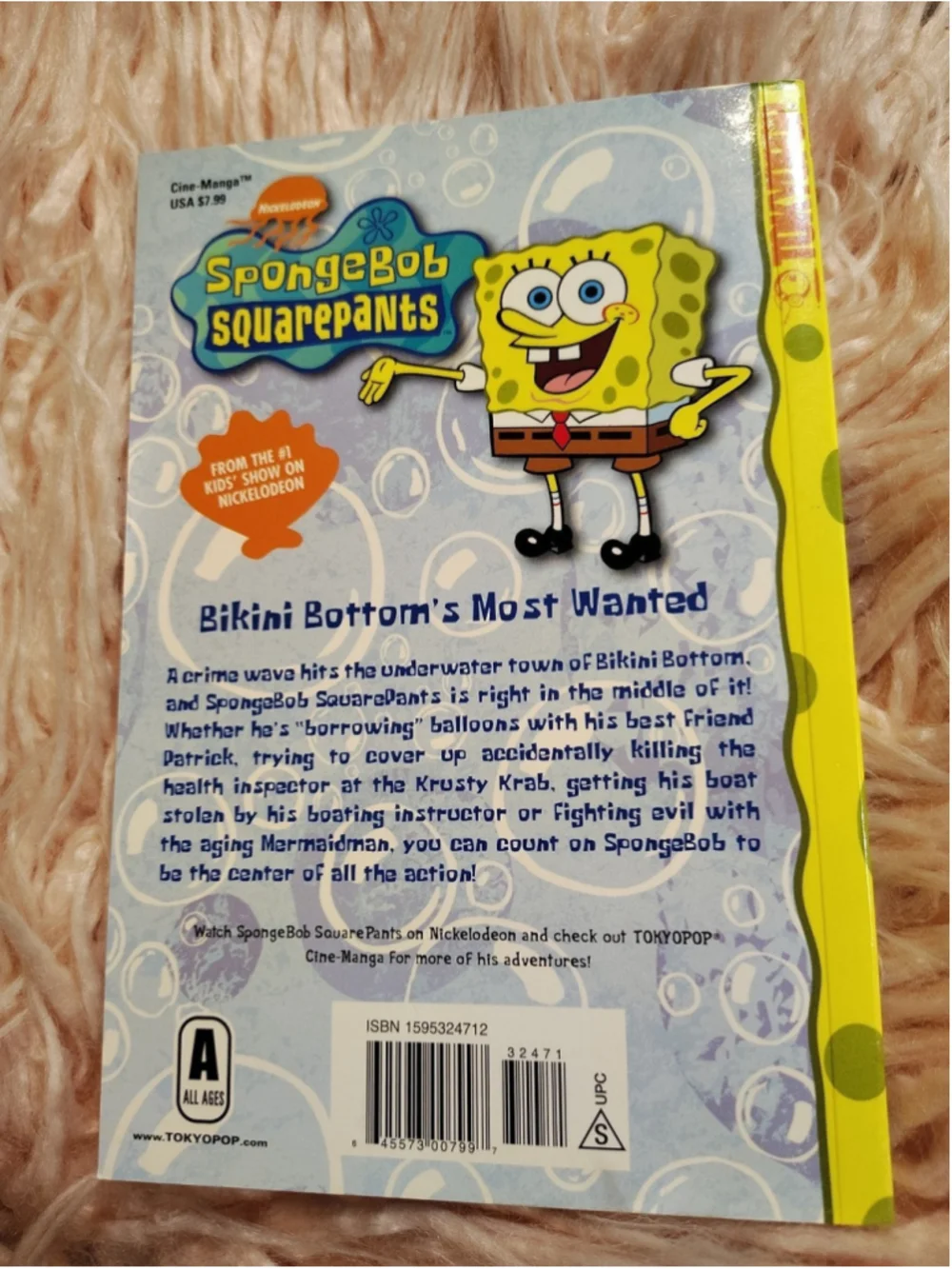 Spongebob Squarepants Bikini Bottom's Most Wanted VTG 2004 Tokyopop Cinemanga